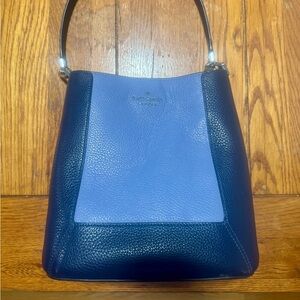 Kate Spade Blue Colorblock Bucket Bag
